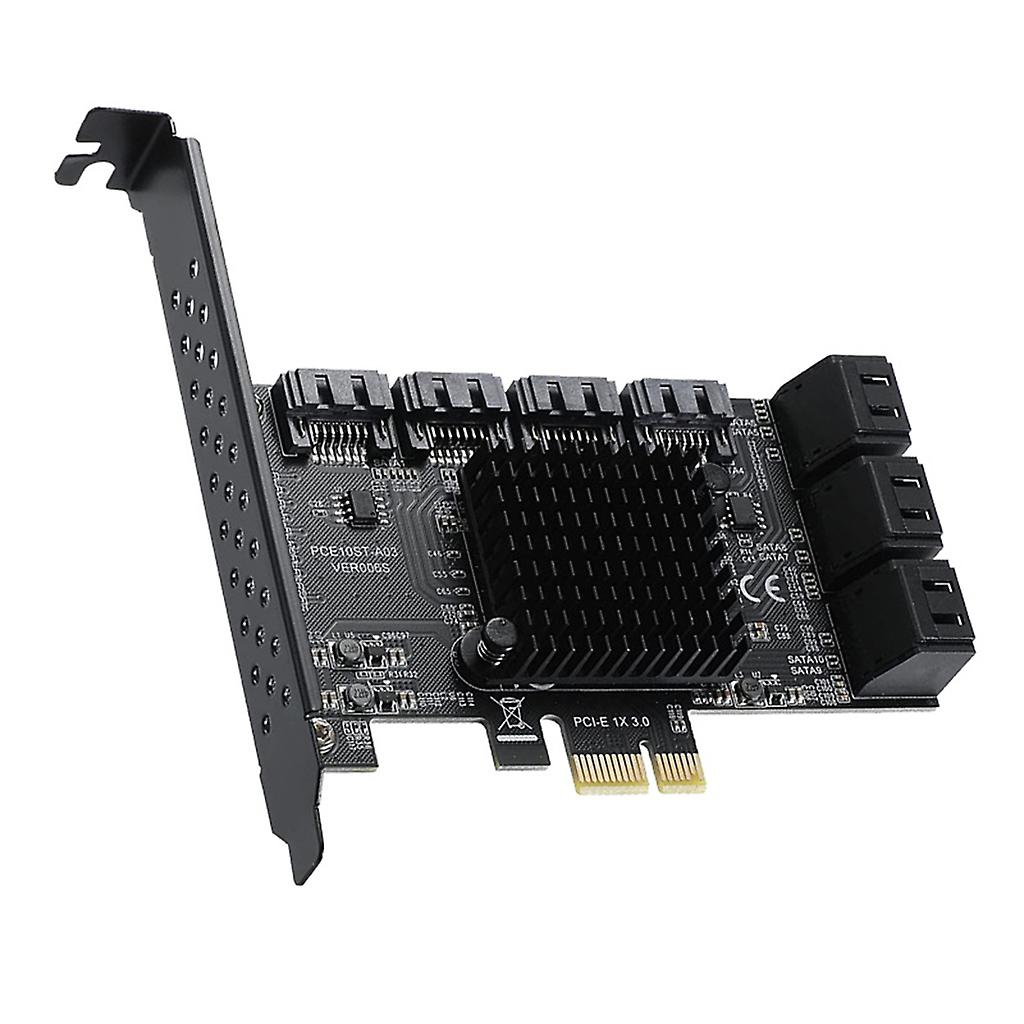 10 منافذ PCIE SATA بطاقة PCI لوحدة تحكم EXPRESS TO SATA 3.0 PCIE Mining Riser