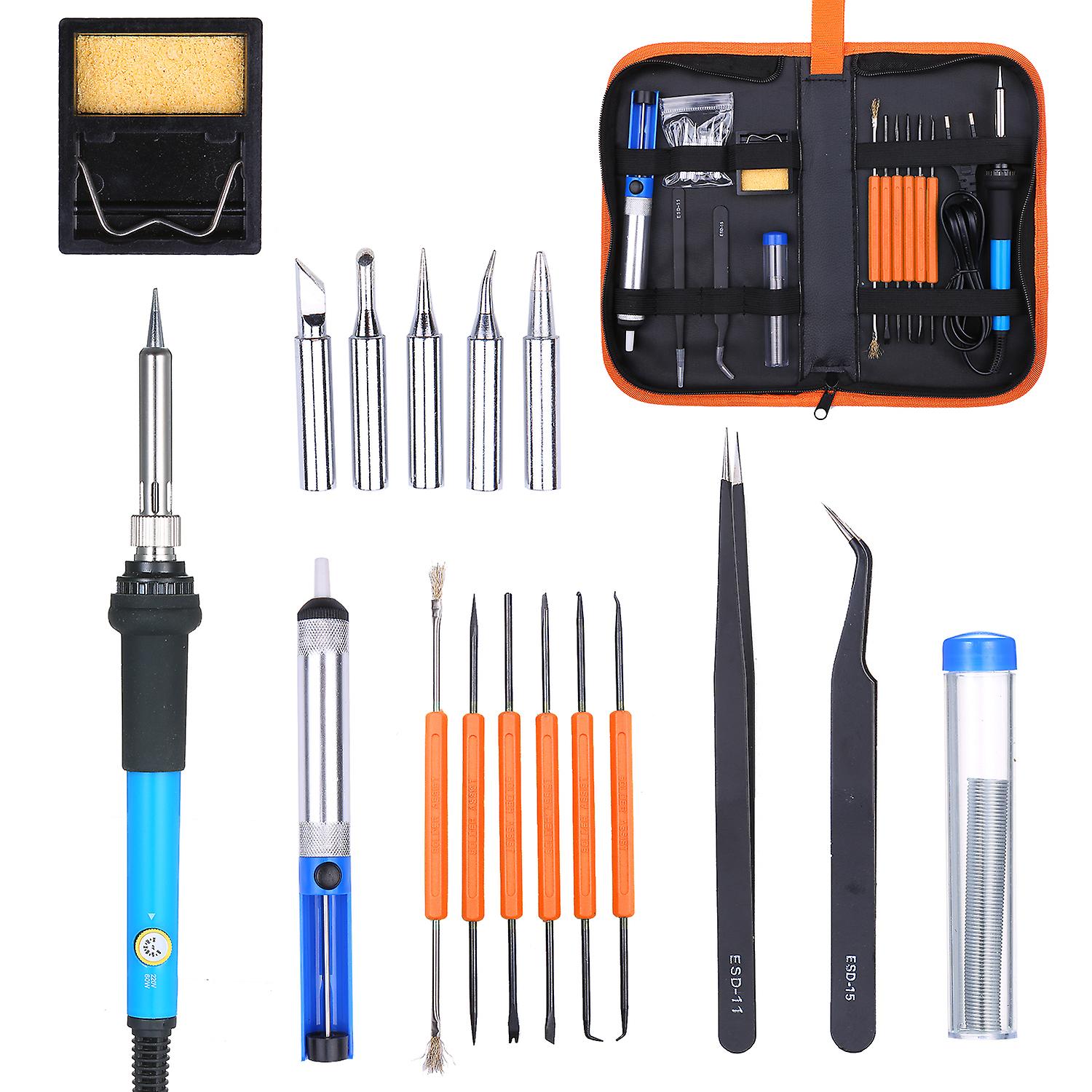 Electric Soldering Iron Kit 60w Adjustable Temperature Welding Tool