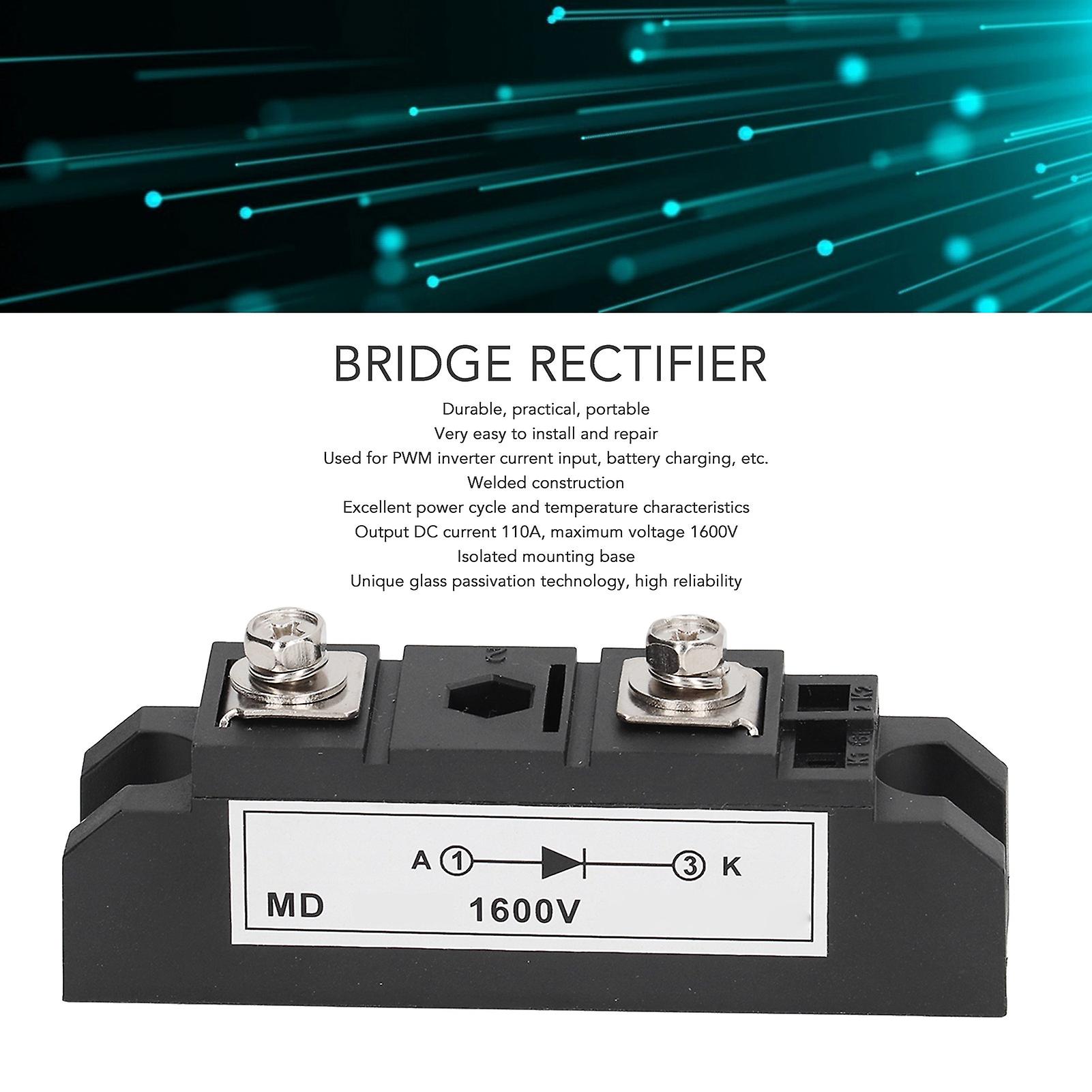 Bridge Rectifier 2 Terminal Diode Rectifier Power Module Copper Plate Cooling 100A 1600V