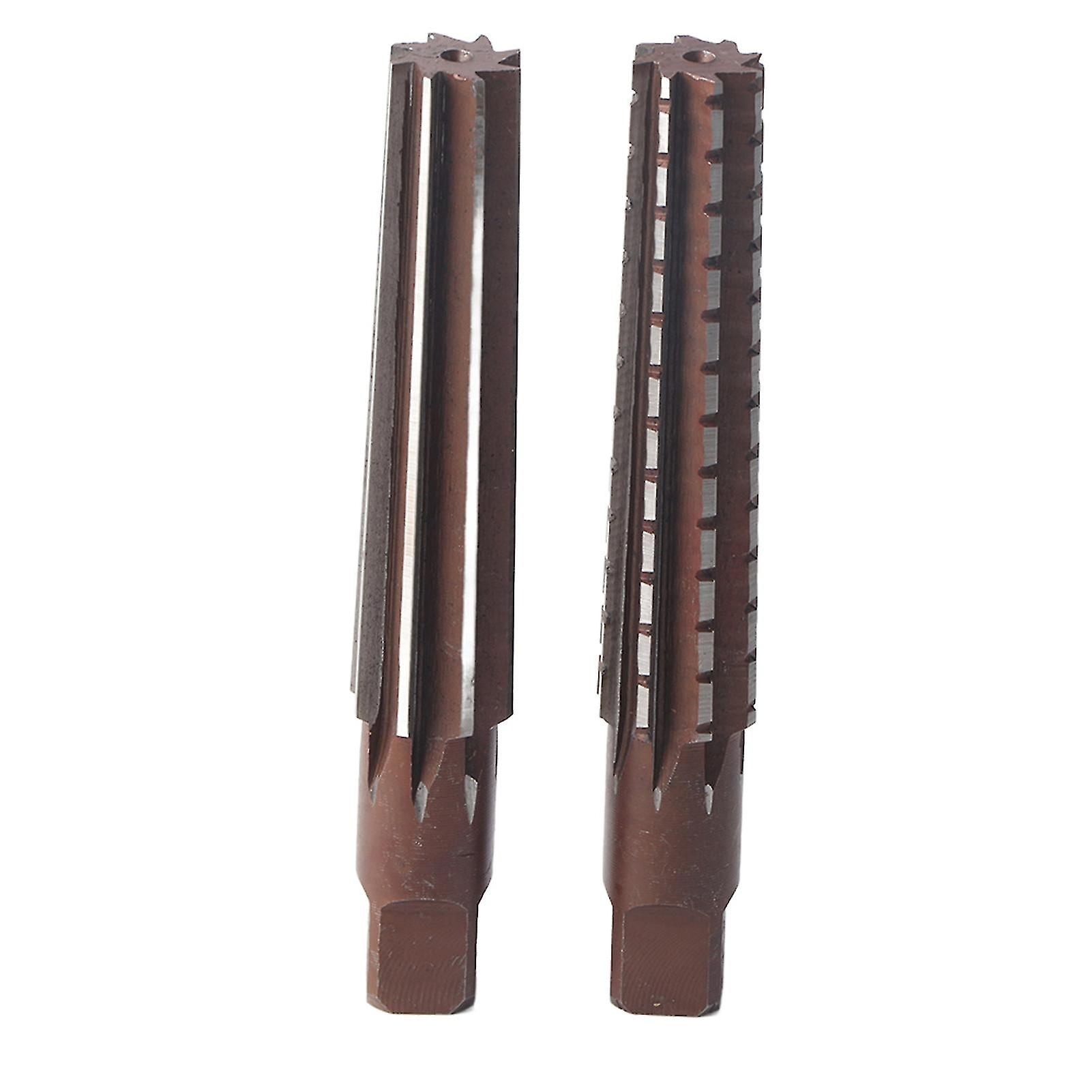 2Pcs Rough Fine Morse Taper Reamer High Carbon Steel Straight Shank Hand Reamer(mt3# )