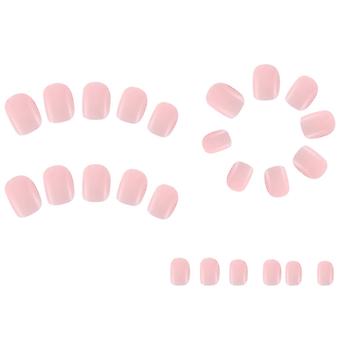 Solid Pink Press-On Nails Charmante Bequeme Wiederverwendbare Maniküre-Nägel Für Fingernägel DIY zu Hause