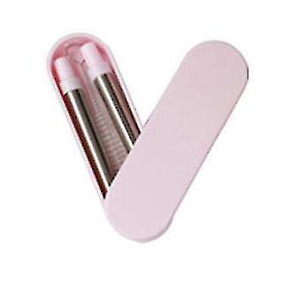 Bärbart rostfritt stål teleskopiskt halmset Hushåll Utomhus bärbart fällbart silikon återvinningsbart halm