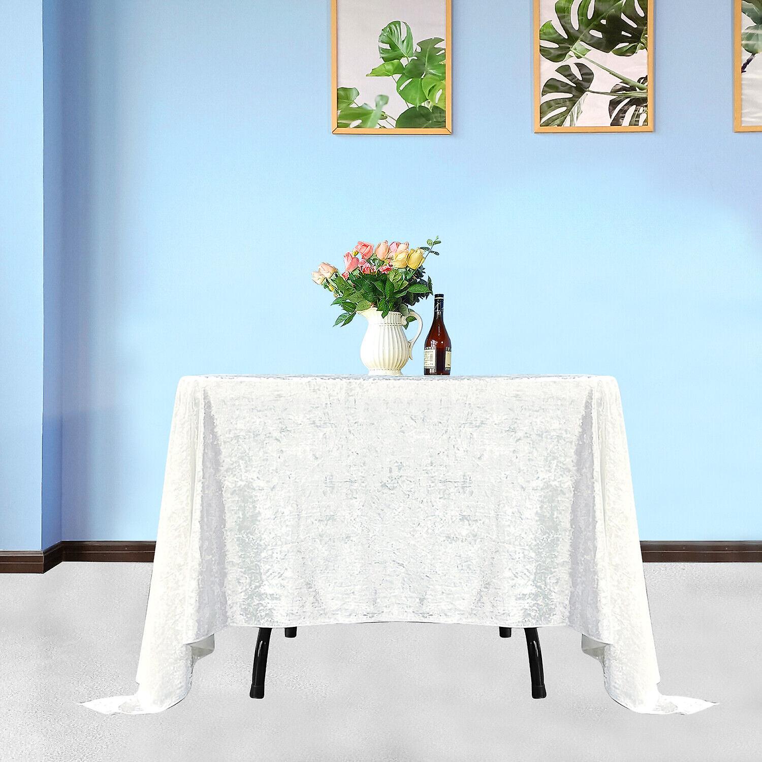 Soft Crushed Square Table Cloths For Decor
