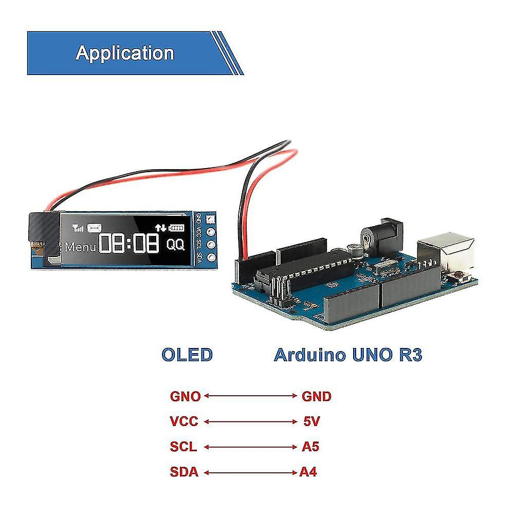 RUIZHI 3 Stuks 0.96 Inch OLED Display I2C – 128x64 Pixels Wit – SSD1306 Chip – Laag Stroomverbruik – Compatibel Met Arduino & STM32 – 4 Pins – Geen Achtergrondverlichting Nodig