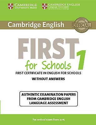 Cambridge English First For Schools 1 For Revised Exam From 2015 Students Book W Paperback Book
