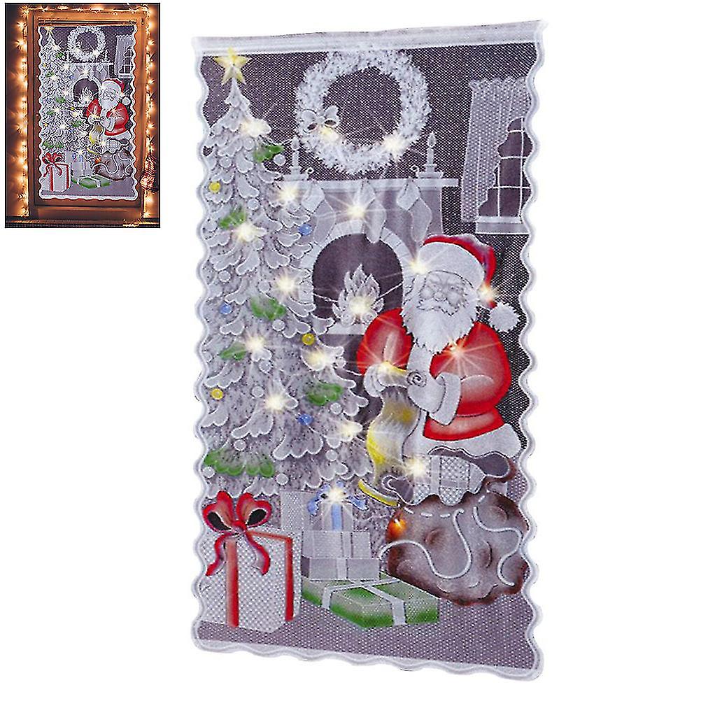 Curtains, LED Light, Santa Claus