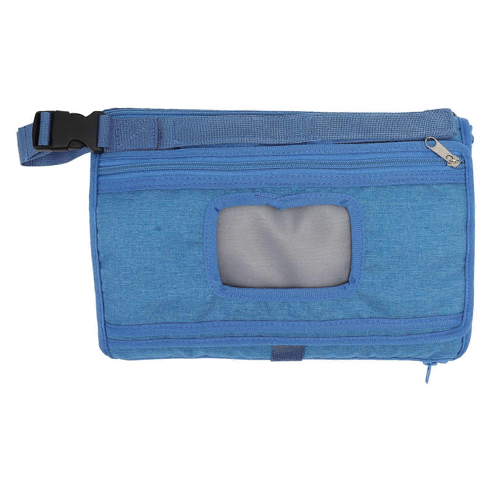 محمولة حفاضات الأطفال تغيير حصيرة طي متعددة التخزين جيوب لينة ودية أكسفورد قماش حفاضات تغيير الوسادة الأزرق