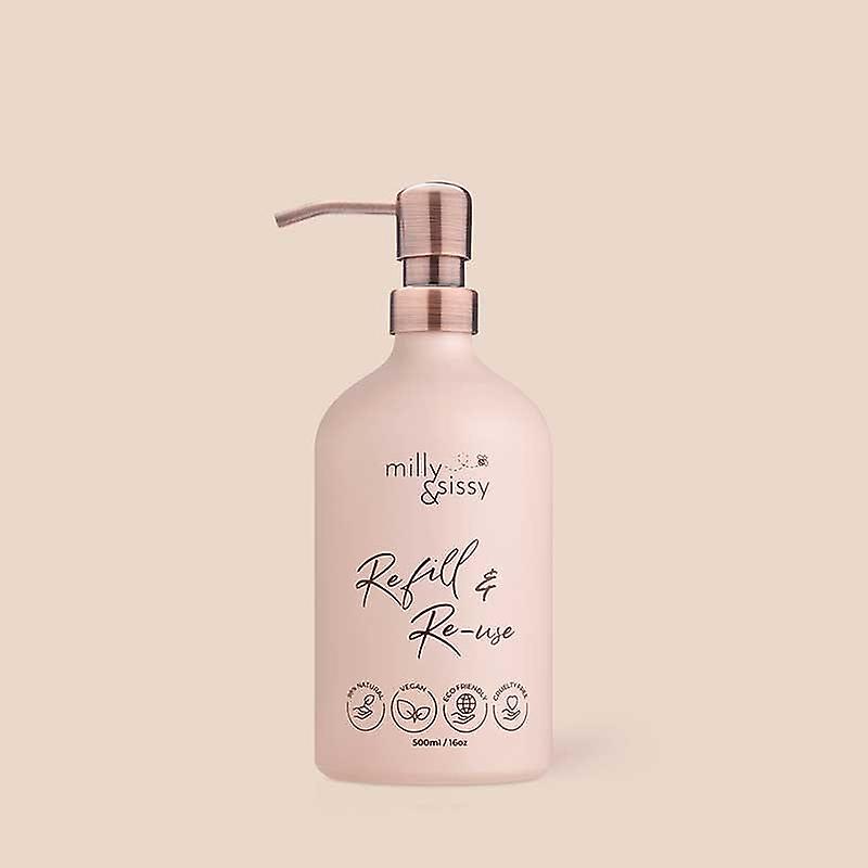 Aluminium Pump Bottle In Blush Pink