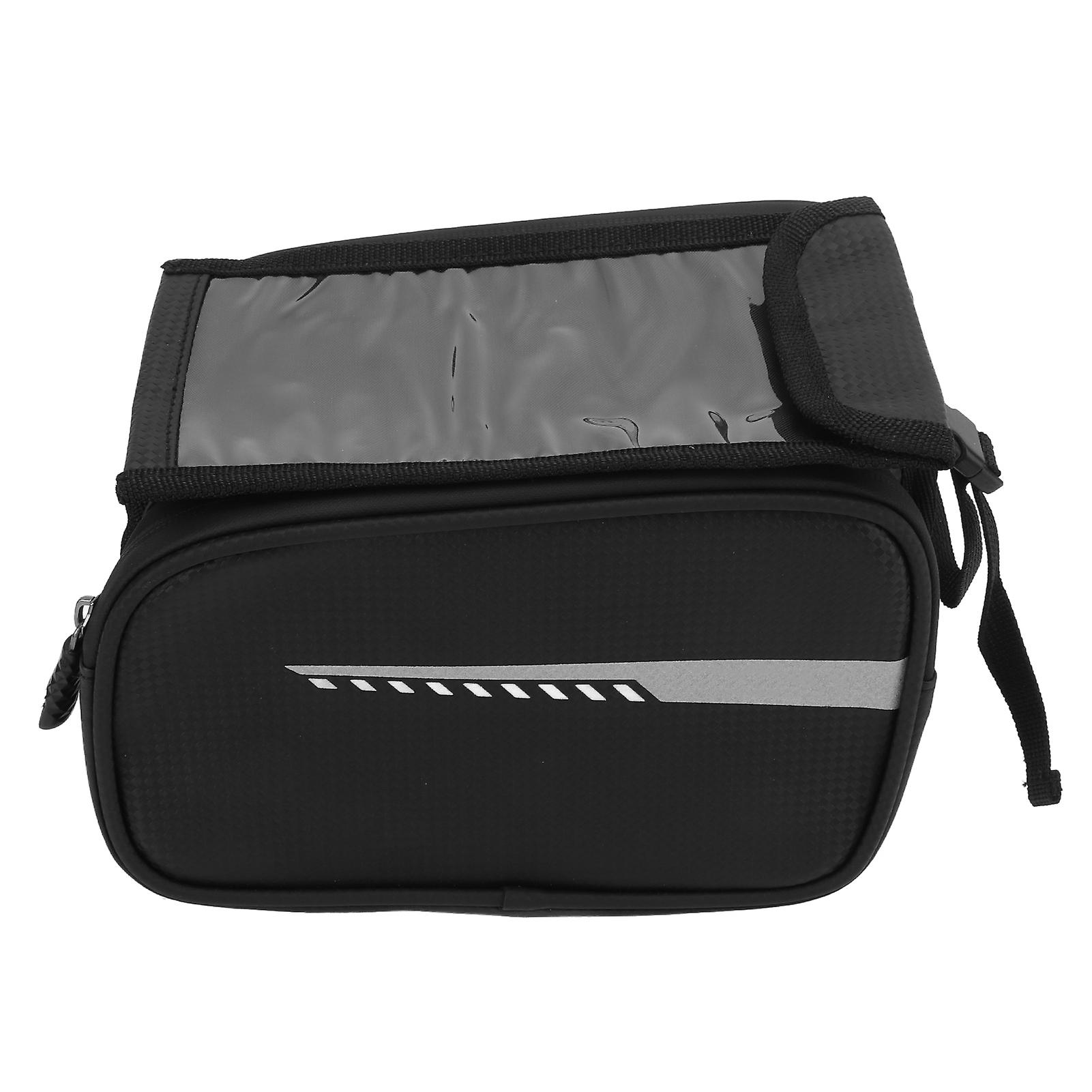 Touchscreen-Compatible Waterproof Phone Bag for Mountain Bikes with Dual Pockets