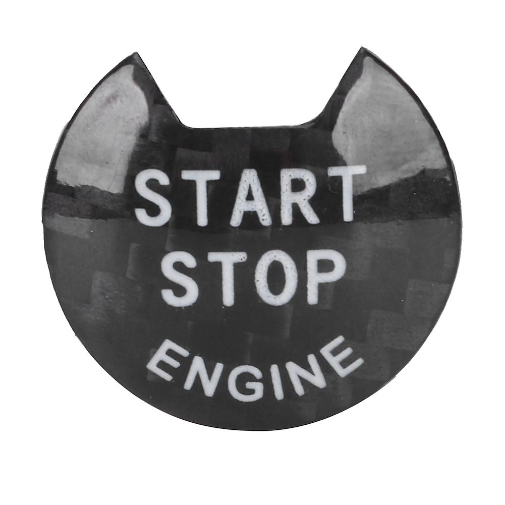 Start Stop Button Trim,Carbon Fiber Engine Start Engine Start Button Cover Start Stop Button Decoration High Capacity