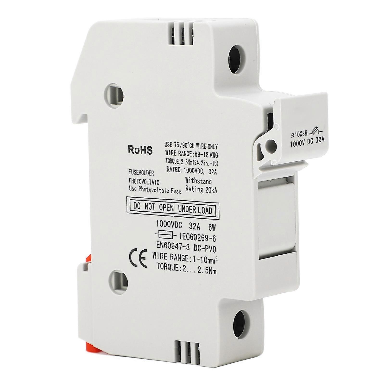 GYPV?32 1P 32A Fuse Holder GYPV?1038 30A Photovoltaic Fuse 1000VDC for Circuit Protection