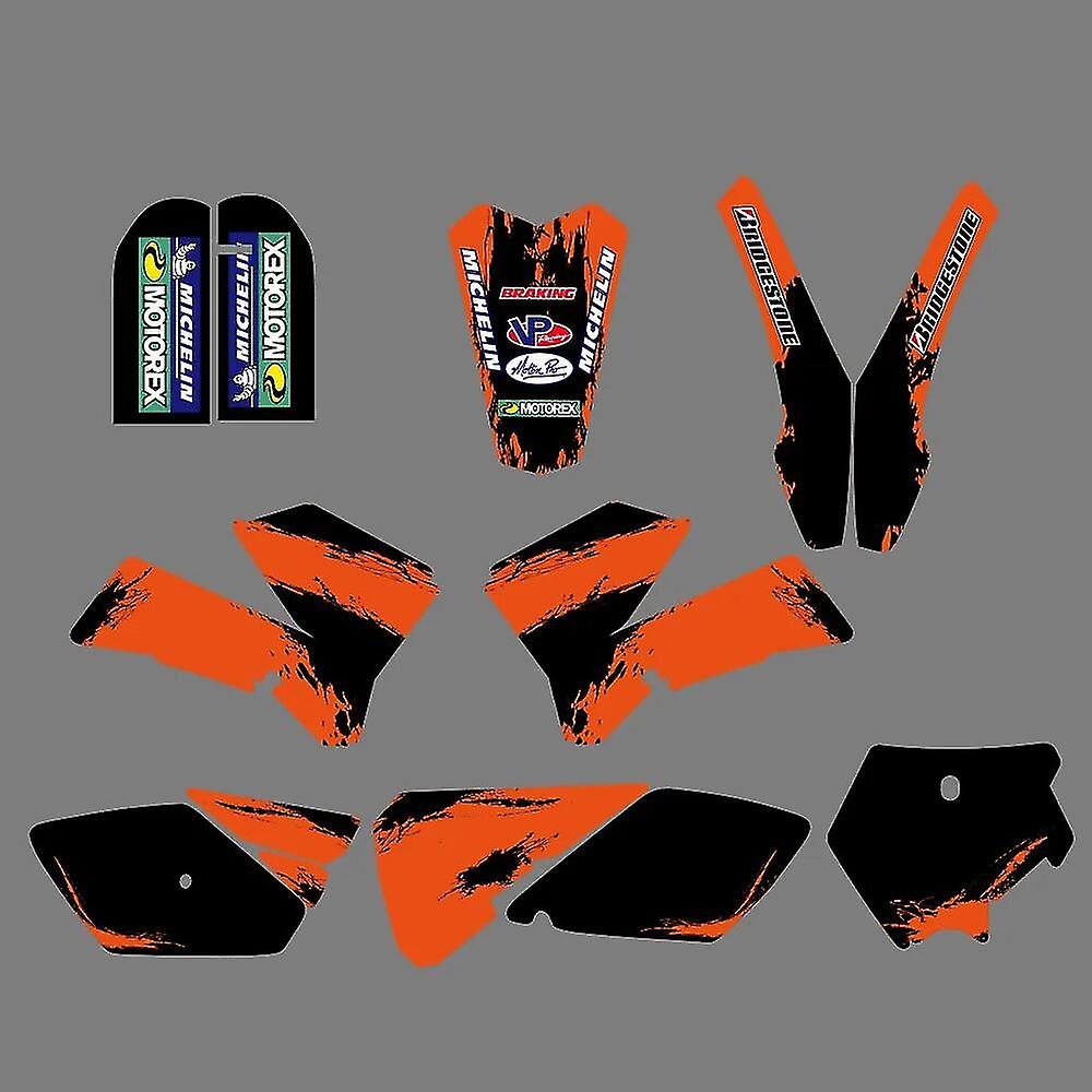 H2cnc Graphics Background Decal Sticker Kits Fit For Ktm Sx 85 Sx85 2006 2007 2008 2009 2010 2011 2012