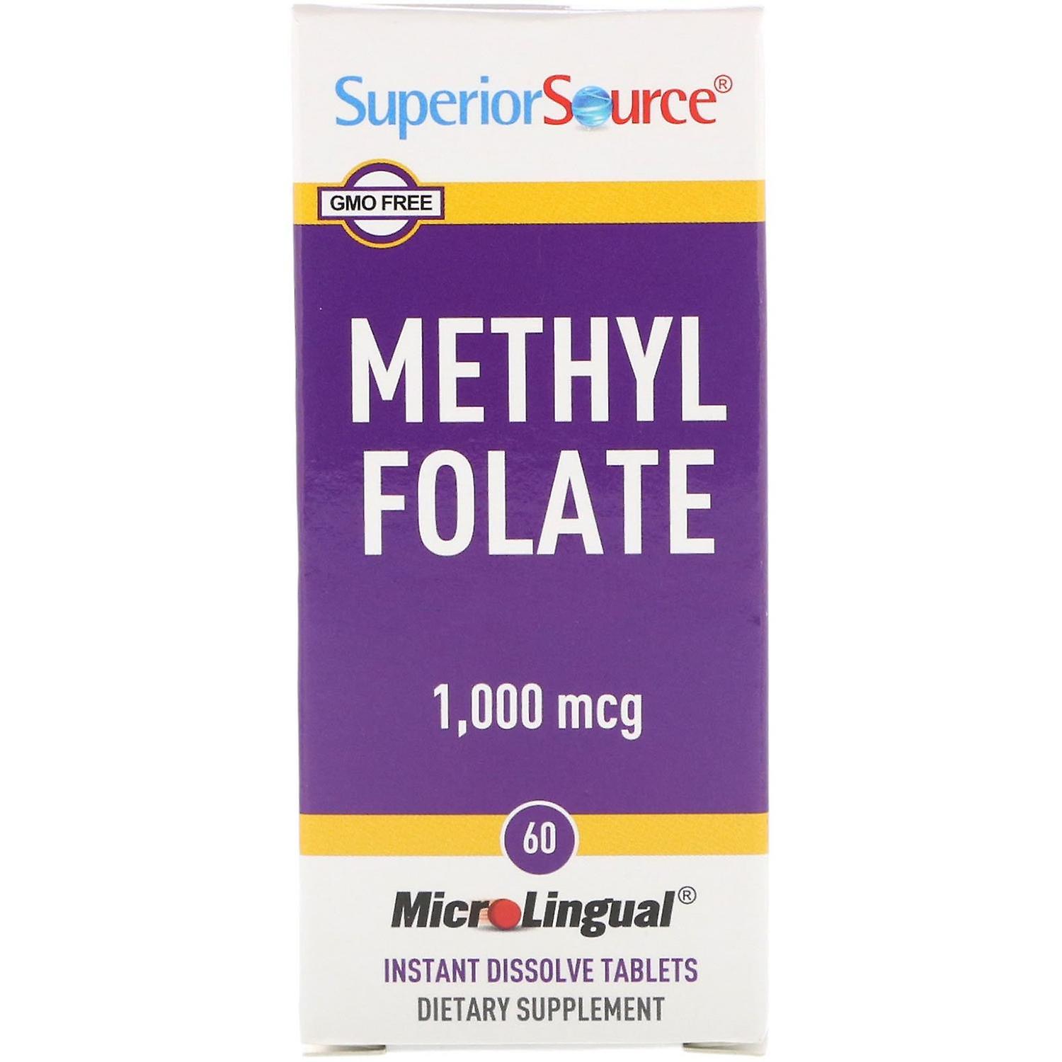 Superior Source, Methyl Folate, 1,000 mcg, 60 Tablets