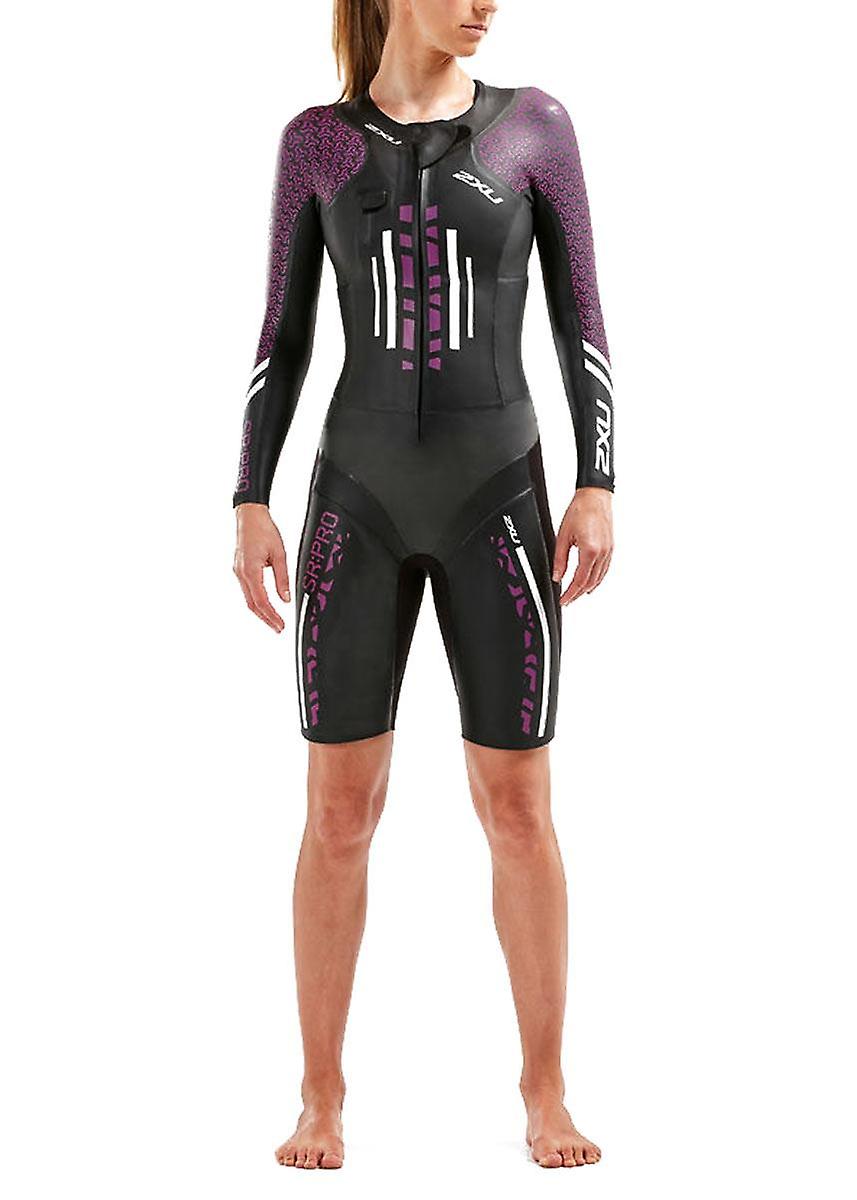 2XU Women's Swim Run: Pro Wetsuit- Black / Berry