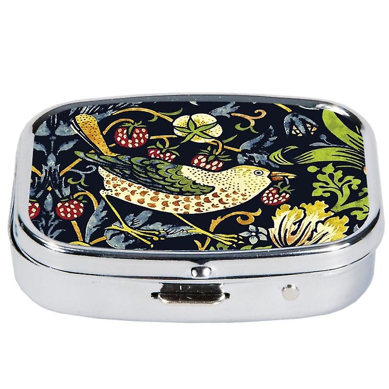 7 Day Pill Box with Mirror William Morris Strawberry