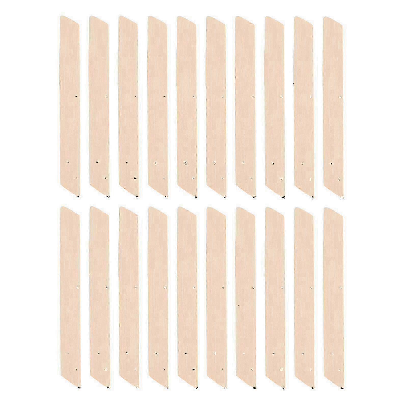 Pack of 20 wooden wax sticks in a quadrangular shape, applicator spatulas for hair removal