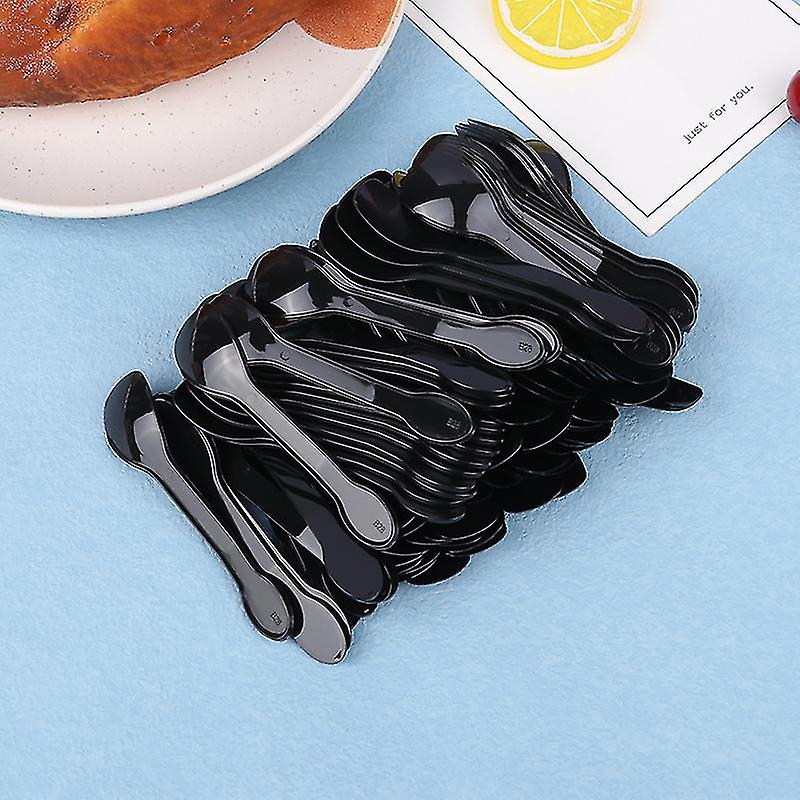 100pcs μίνι πλαστικά κουτάλια κουταλιών μαχαιροπήρουνα για τα κουτάλια επιδορπίων παγωτού ζελέ