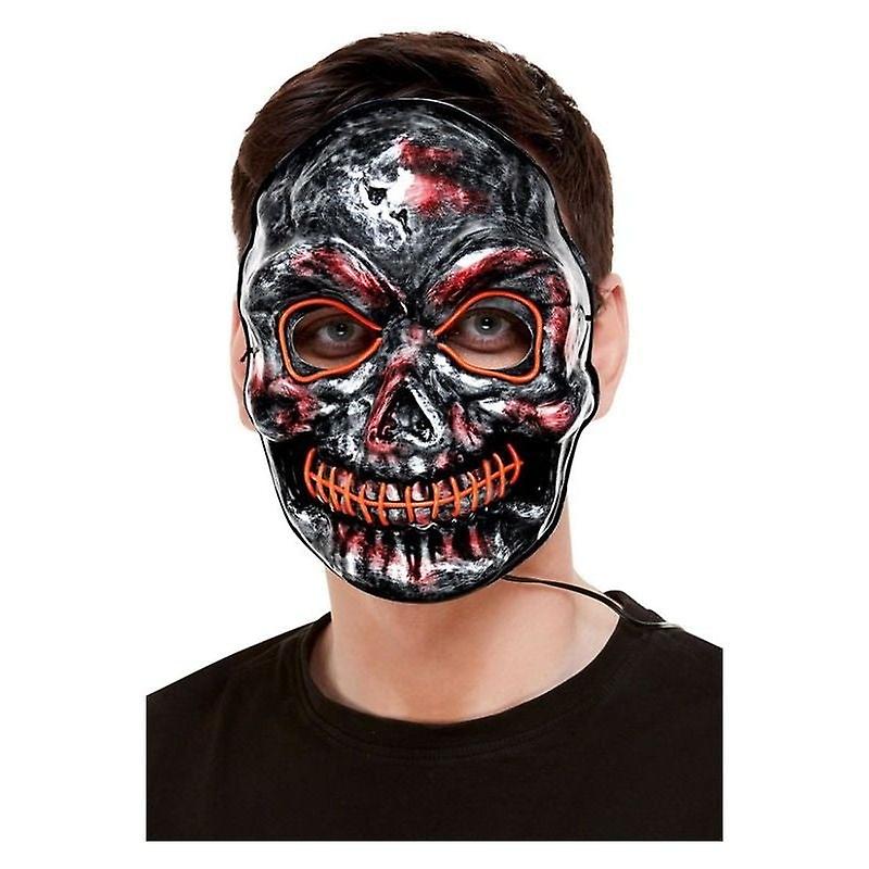 Skeleton Mask Light Up Grey 52361