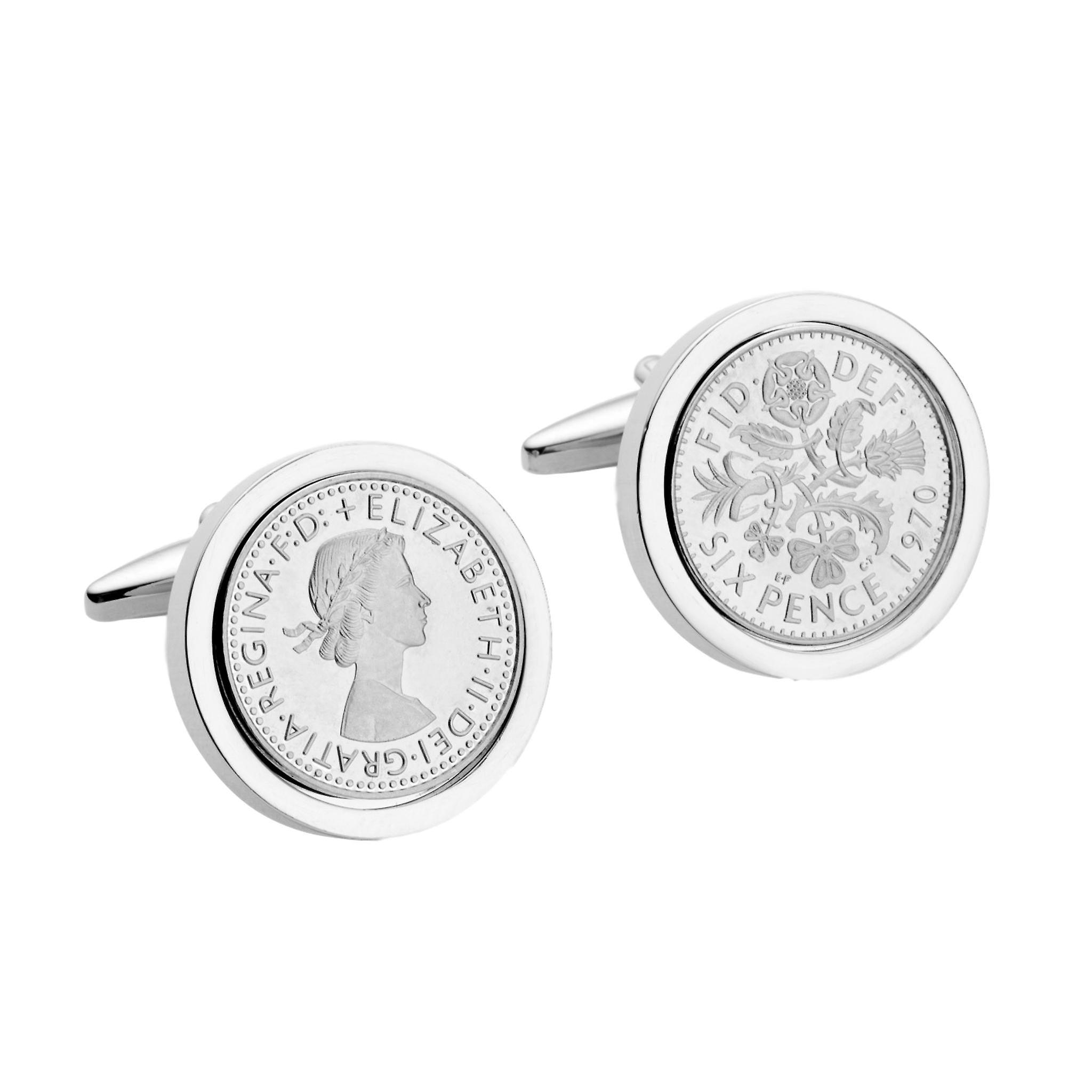 Lucky Sixpence Cufflinks | 1970