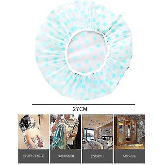 3 Pieces Waterproof Eva Plastic Caps,elastic Reusable Bathing Hair Cap