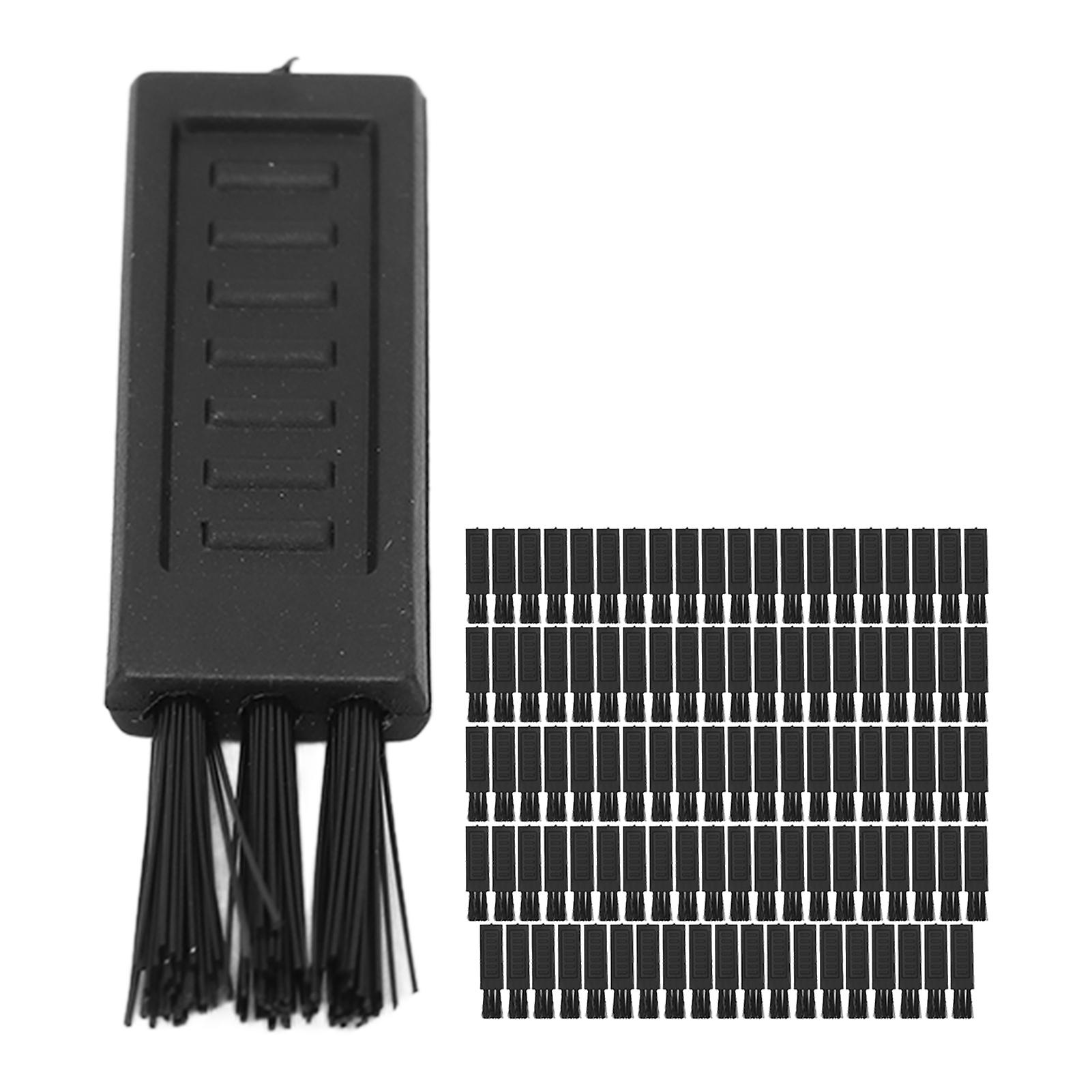 100 Pcs Black Razor Brush Small Shaver Cleaning Tool Set