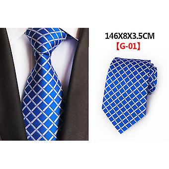 Classic Plaid Silk Tie Striped Green Orange Red Polka Dot Ties for Man Corporate Wedding Formal 8cm Ties