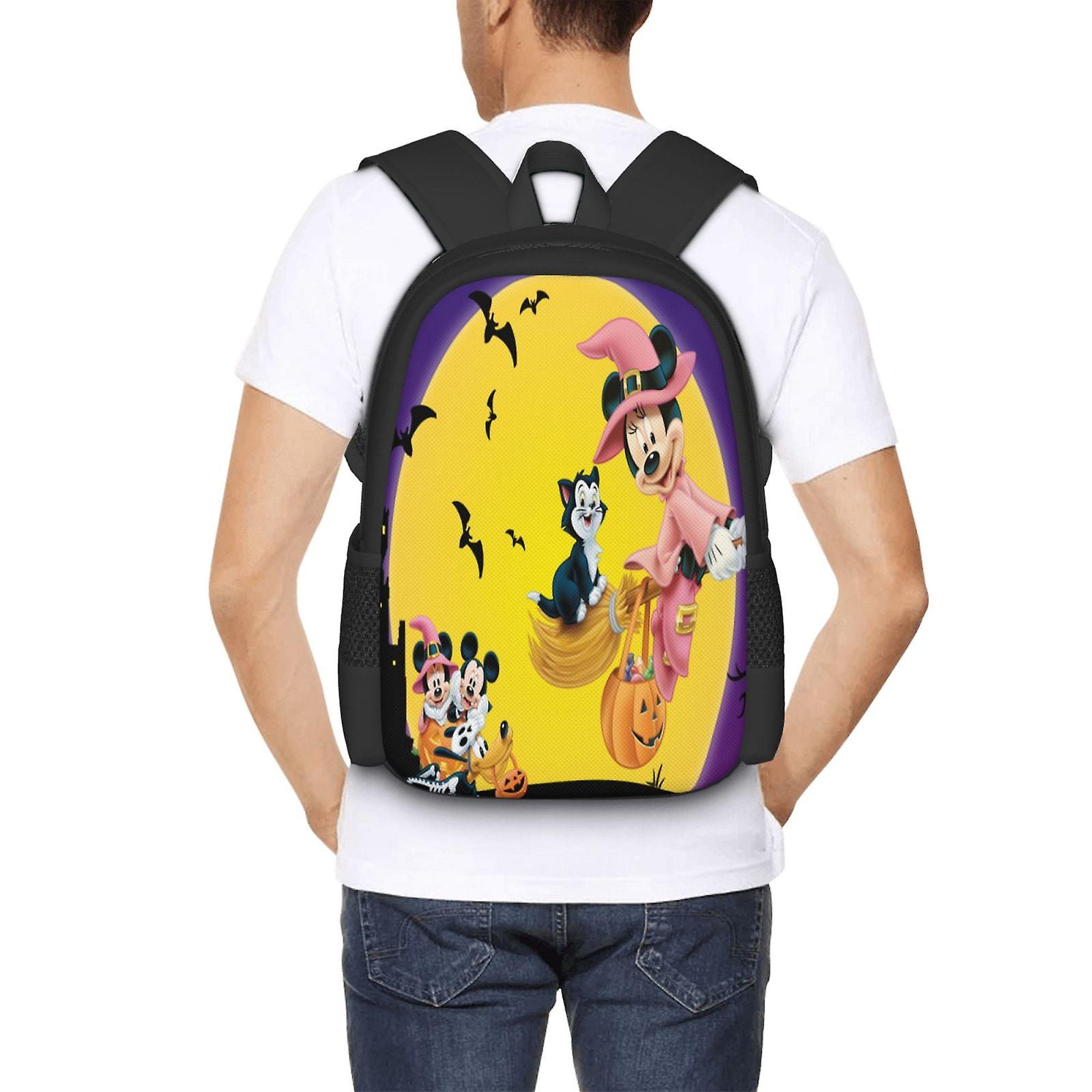 Mickey Mouse Backpack Large Capacity Laptop Bag Lightweight Adjustable Straps Casual Large Capacity