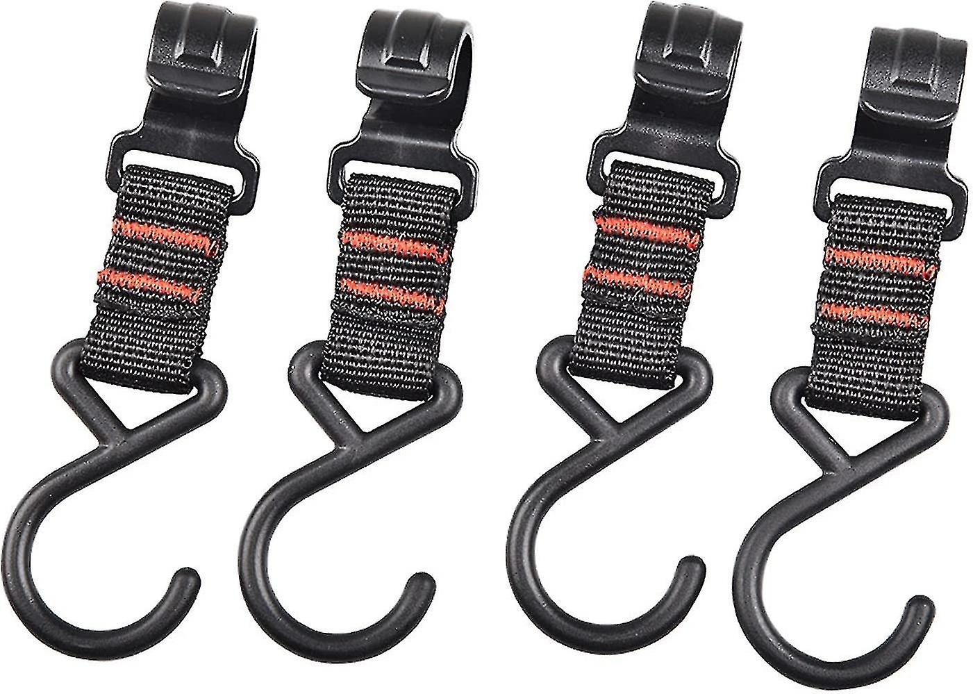 テントストラップフック10pcs調節可能なヘビーデューティーロープハンガー、テント、ハンモック、ツリースイングタイダウンストラップ