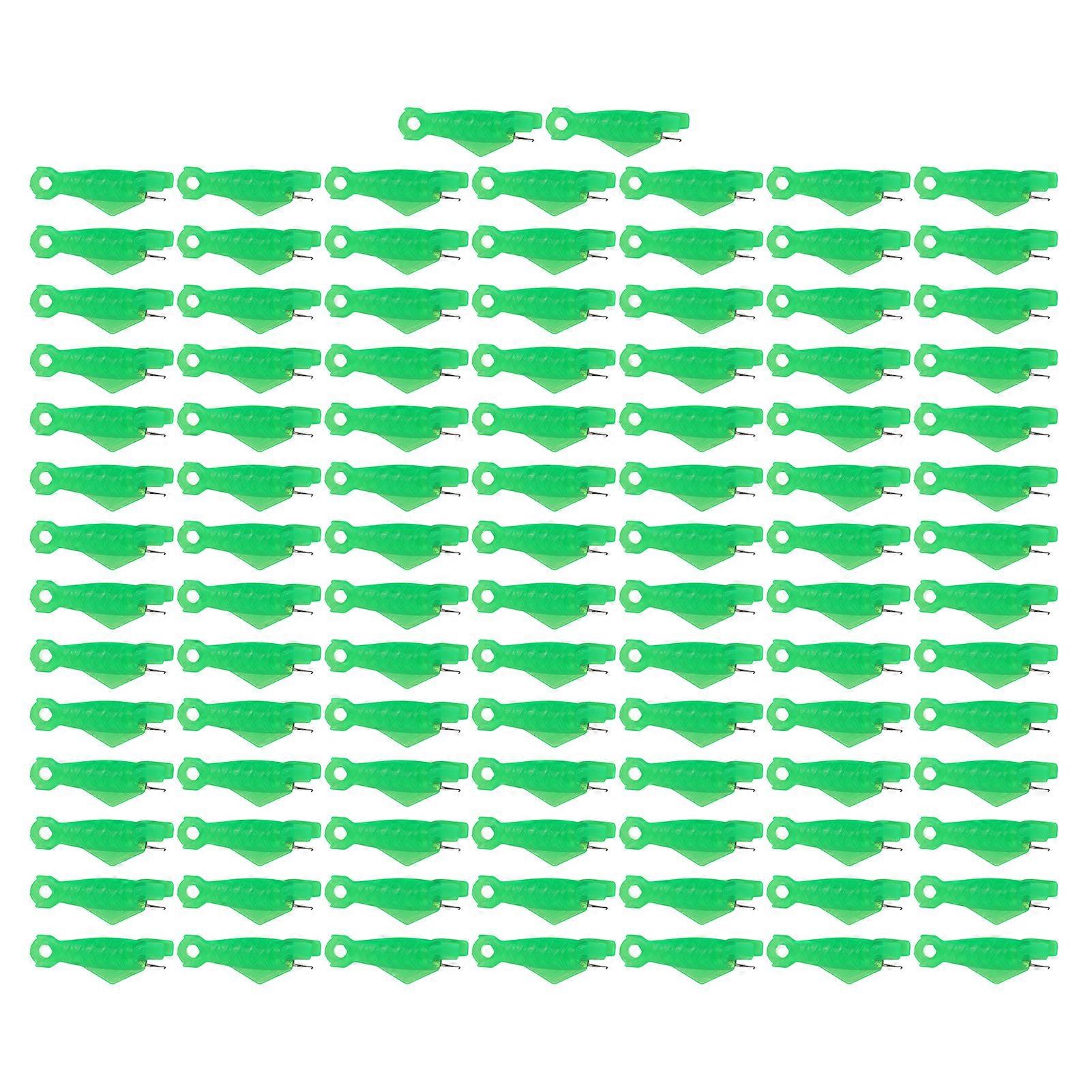 100 Pcs Needle Threaders Green Fish Shaped Sewing Needle Inserter Sewing Machine Automatic Threader
