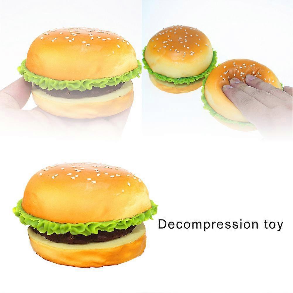 Rebound PU Simulation Hamburger 6.5cm Sesame Bread Pendant Decompression Toy