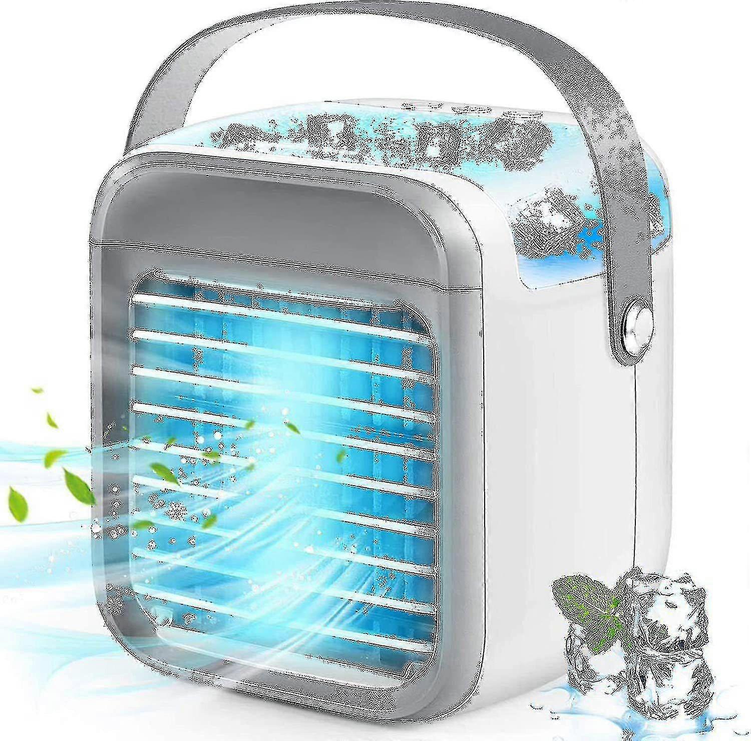 Qinux Airgo Mini Air Cooler portabil Air Cooler Conditioning Ventilator Unit Chiller Purificator Birou Dormitor studiu Tw