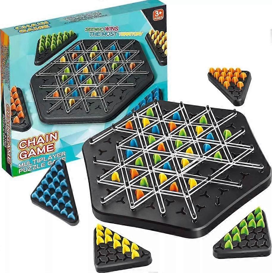 Funny Chain Triangle Game, Interactive Peg Game Triangle Chess Board Game