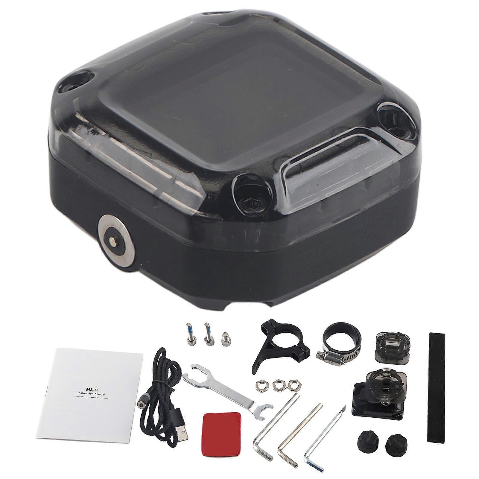 Wireless Motorcycle TPMS Real Time Tire Pressure Monitoring System High Accuracy with 2 Sensors E2U311