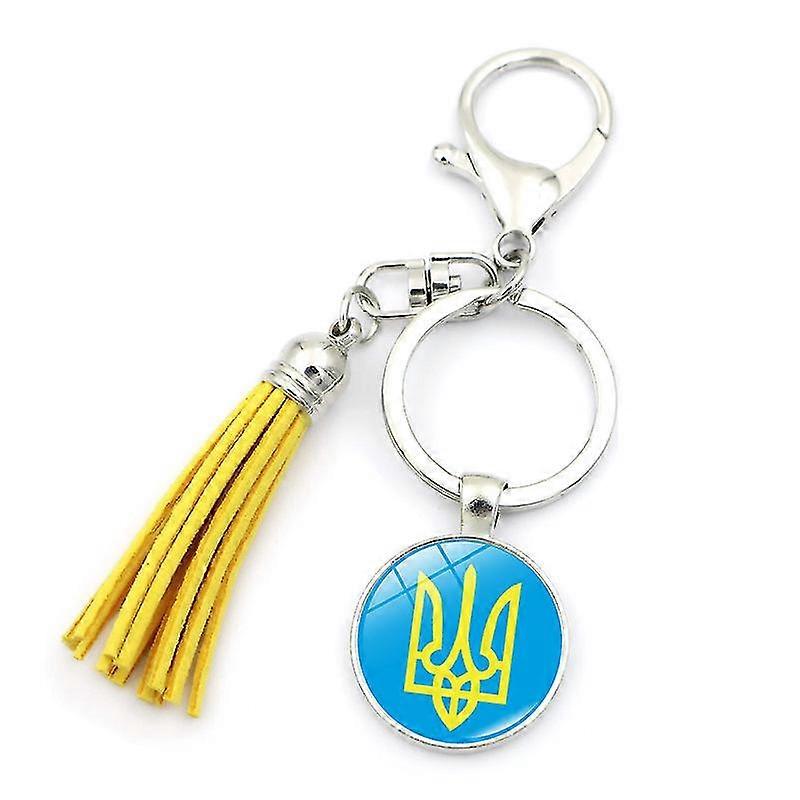 Ukraine Flag Key Chain Charms Keychains Keyrings Metal Plated Keychain Gift Car Keyring Charm Key Holder