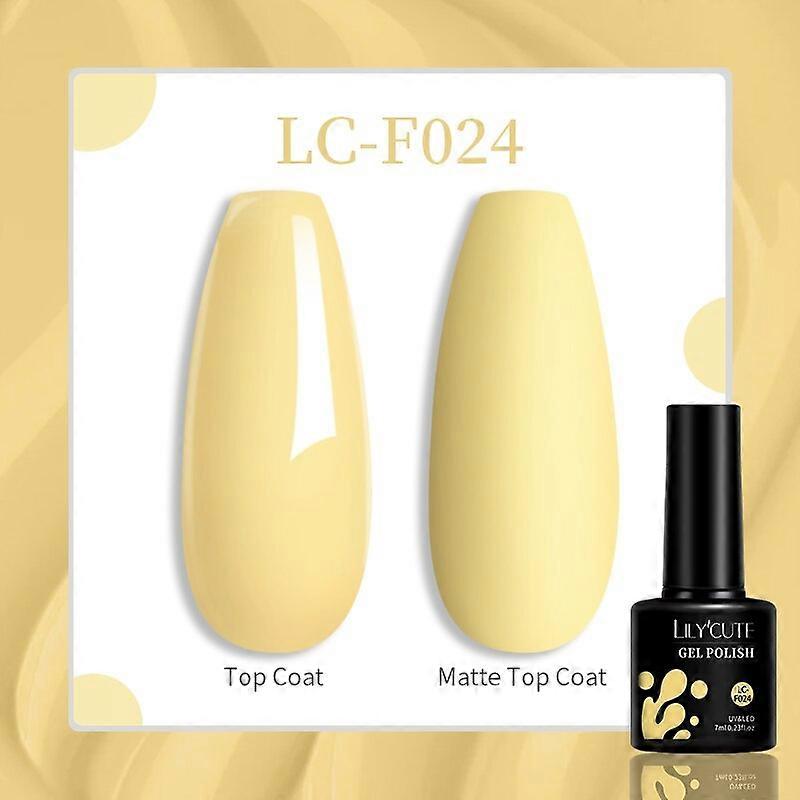 7ml Reflective Nail Gel Polish Sparkling Effect Top Coat Glitter Iridescent Semi Permanent Soak Off UV LED Gel VarnishLC-F024