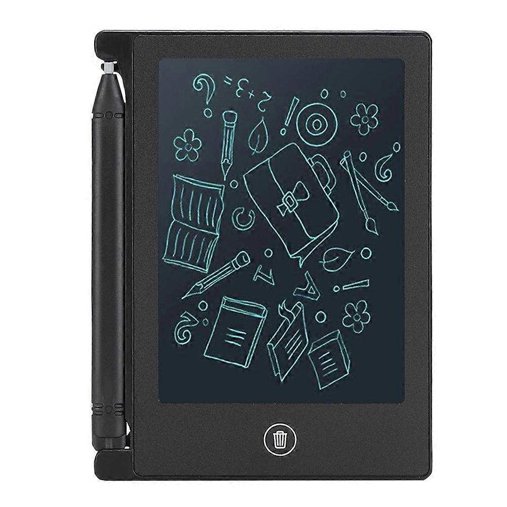 Tablet de escrita ultrafino LCD de 4,5 polegadas para desenho e escrita para crianças (preto)