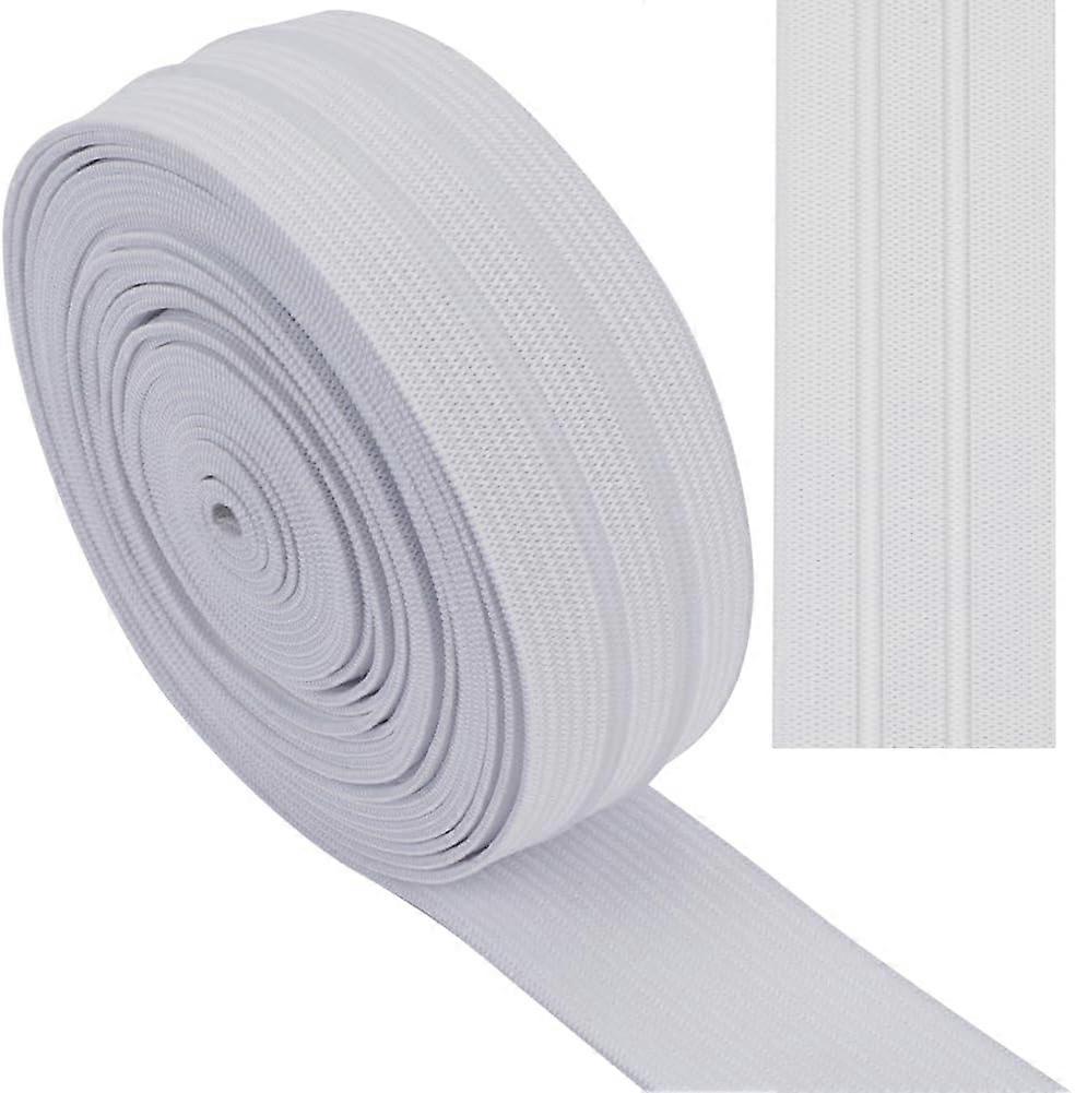 5 Yards 30mm Wide Non-Slip Elastic Ribbon White Straight Line Silicone Elastic Gripper Band Tape Stretch Rubbers Elastic Straps Belt Waistband for DIY