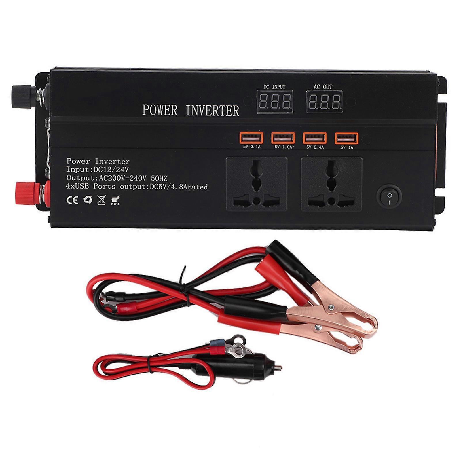 4000W DC 12/24V zu AC 220V LCD-Display Auto modifizierter Sinuswellen-Wechselrichter-Konverter