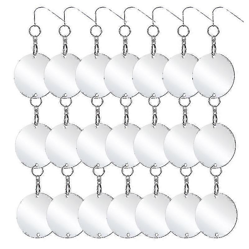 Bird Scare Discs Set - Large 21 Discs- Highly Reflective Double-sided Bird Reflectors, Better Bird Scare Devices To Keep All Birds Away Like