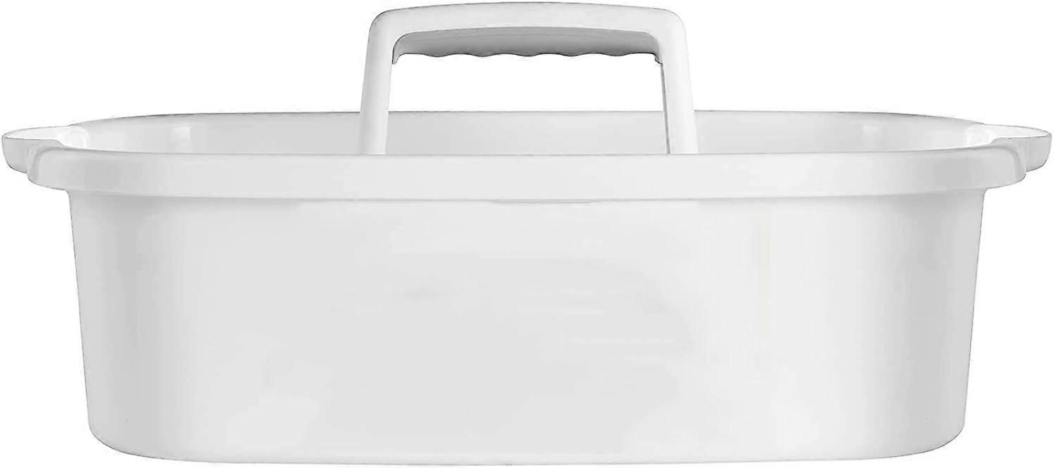 Tiwala Large Plastic Shower Caddy Tote, Portable Storage with Handle white