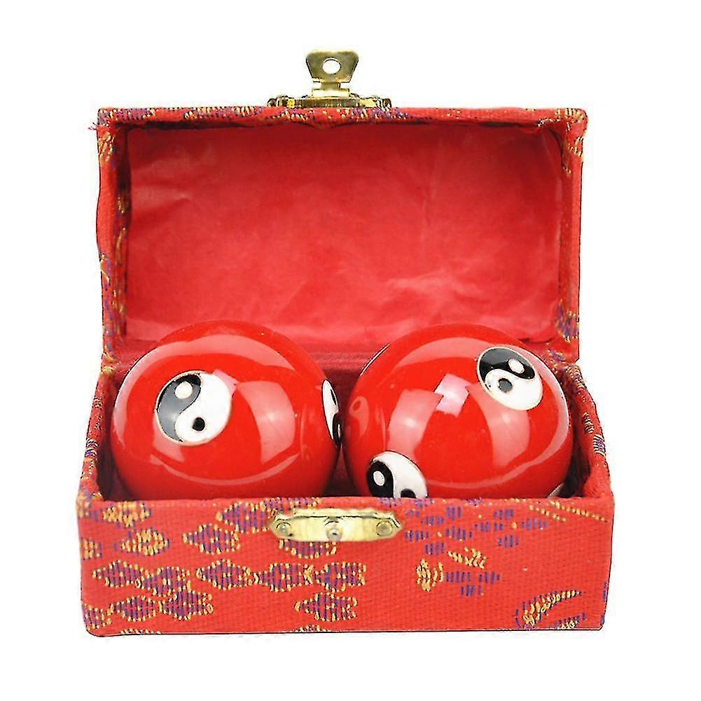 2pcs Finger Exercise Rolling Baoding Ball Relaxation Therapy Chinese Health Hand