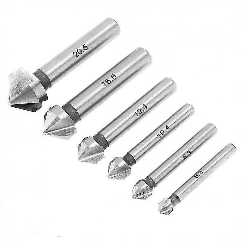Three-blade chamfering device, reaming drill, deburring B (pack of 6)