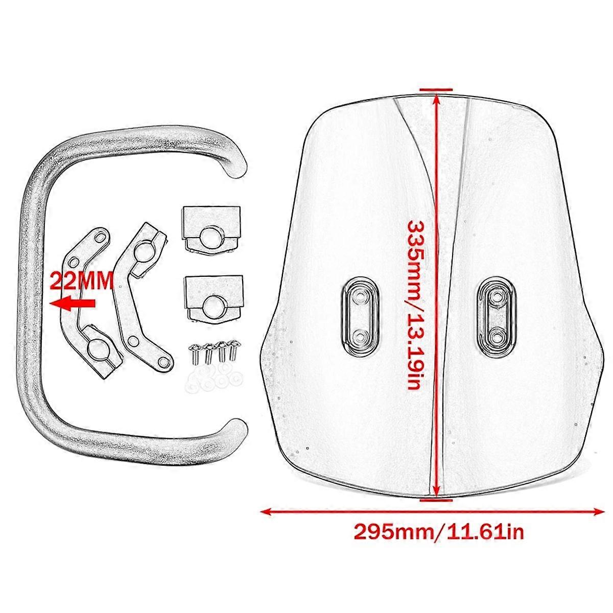 Honda CRF250L smoke windscreen 42 CM 12-20