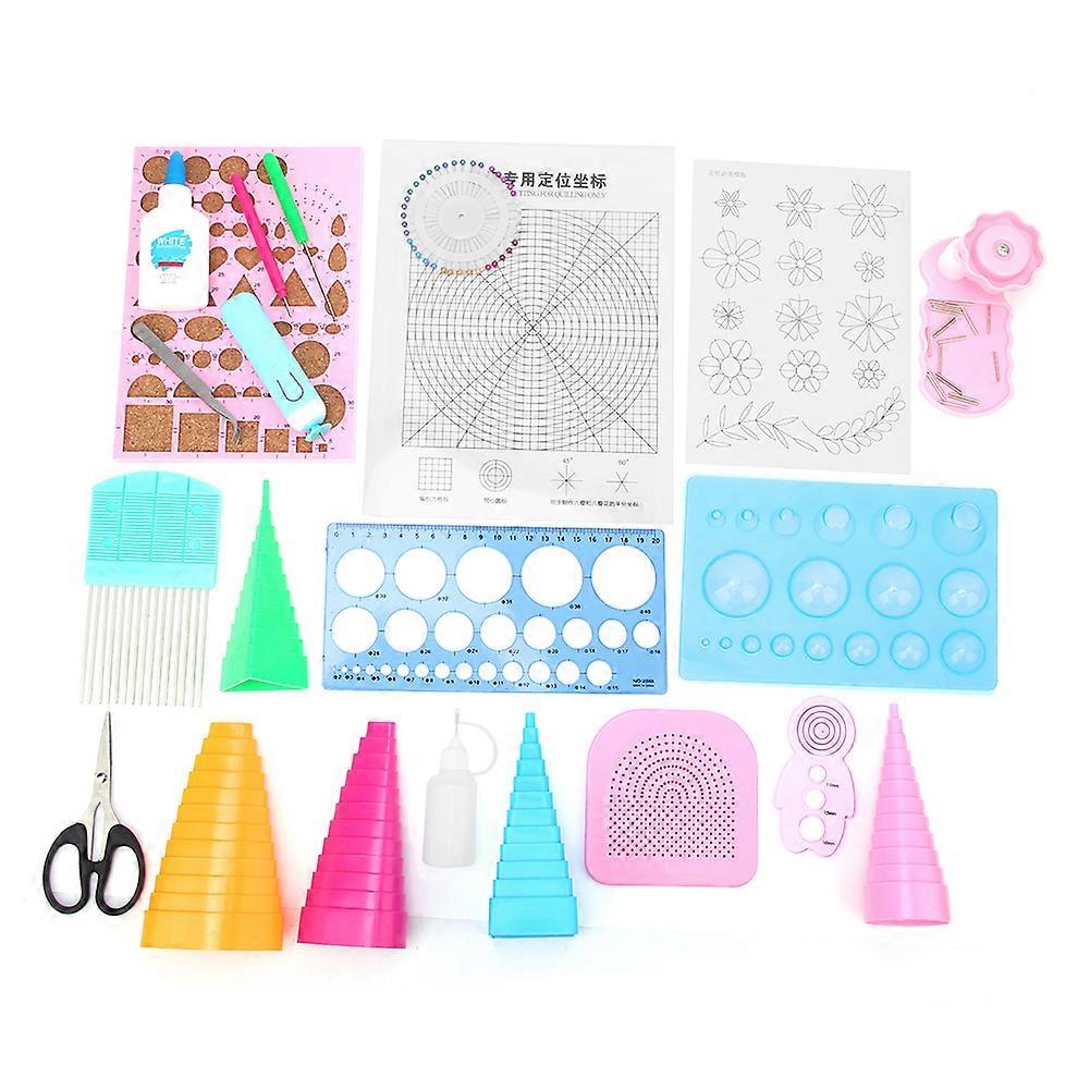 24pcs εργαλείο Quilling εγγράφου πλήρες σύνολο ηλεκτρικό χαρτί Curling Pen Crimper DIY σκάφος εγγράφου