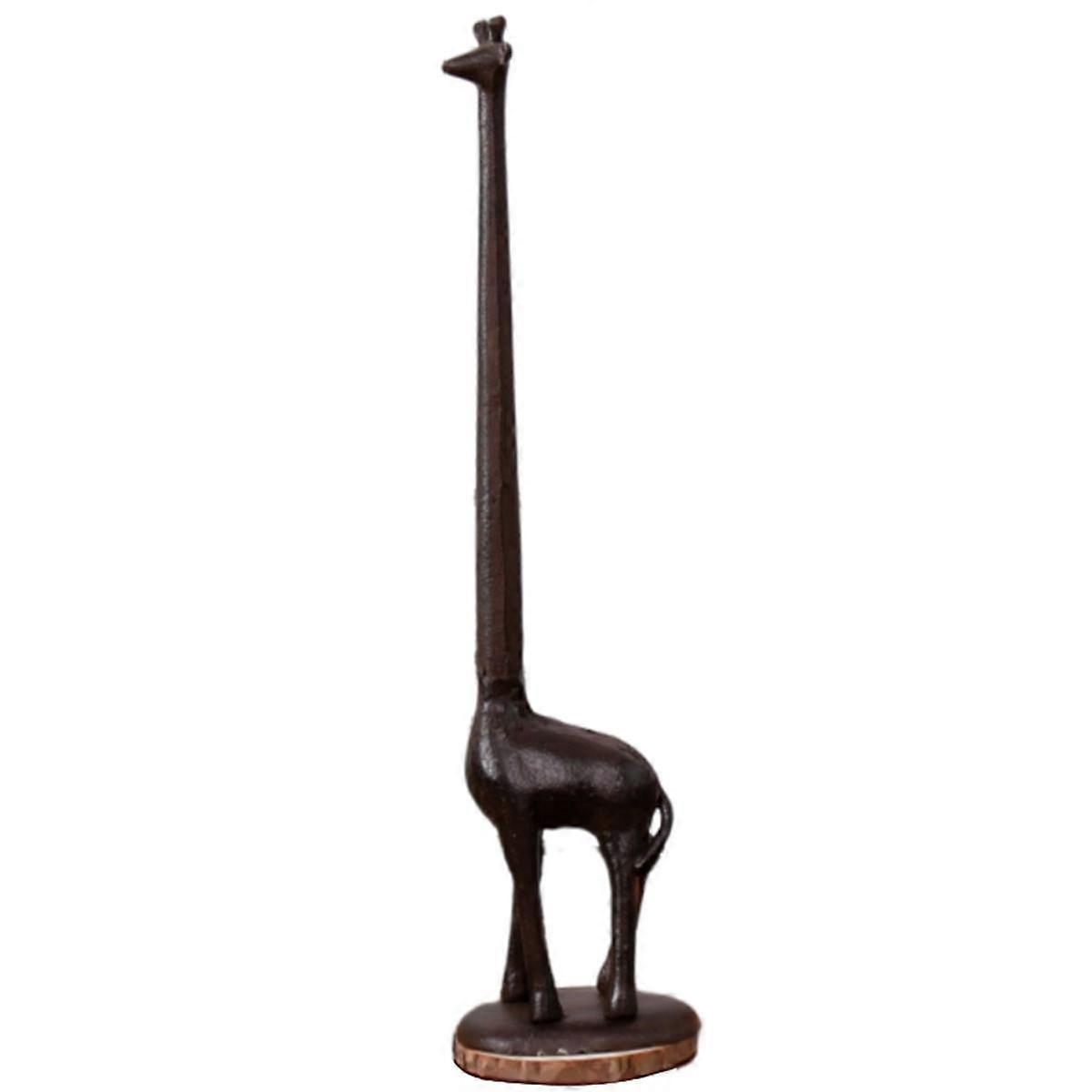 Cast Iron Toilet Tissue Holder, Freestanding Giraffe Paper Towel Holder, Decorative Paper Stand for