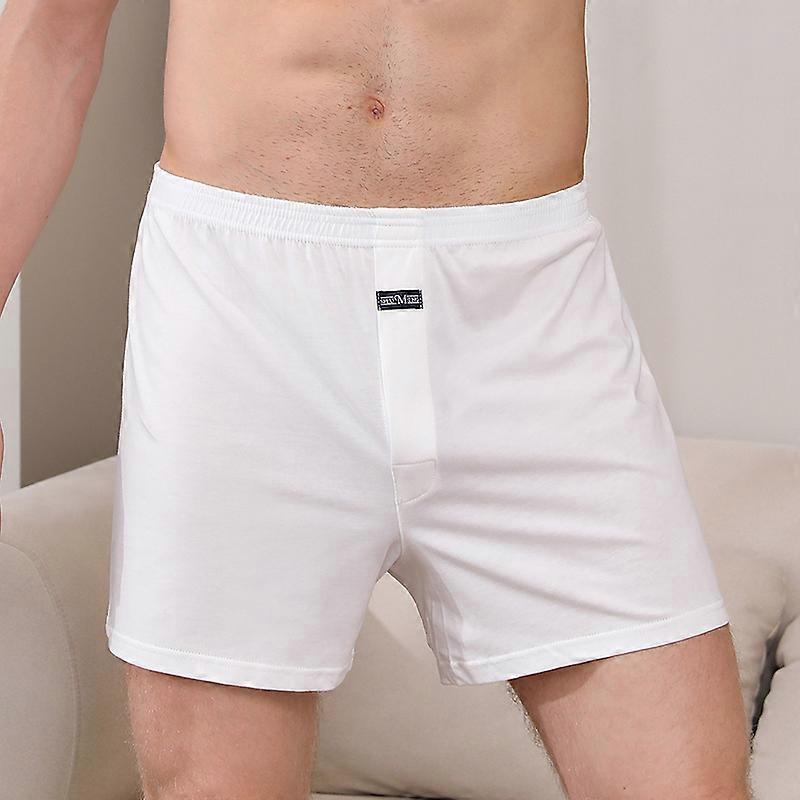 100% bomull Män Pyjamas Shorts Sommar Solid Elastisk Midja Korta Byxor Casual Andningsfunktion 3D Grenbottnar Nattkläder Pijama Hombre