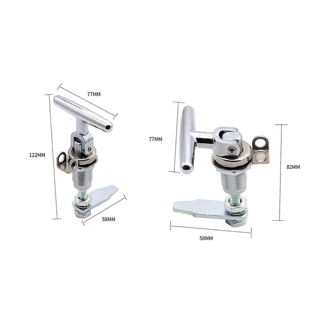For RV Boat Door Lock T-Shaped Foldable Handle Adjustable Tension Door Lock RV Lock Accessories