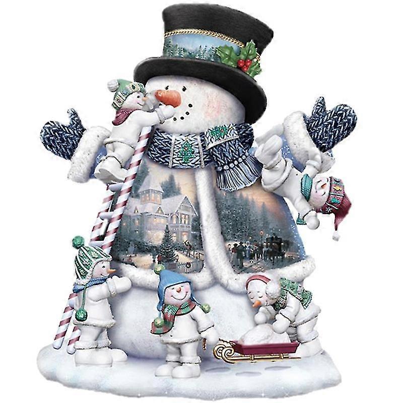 5d Diy Diamond Painting Full Drill Diamond Embroidery Snowman Pattern Christmas Decorations For Home Cross Stitch Stickers