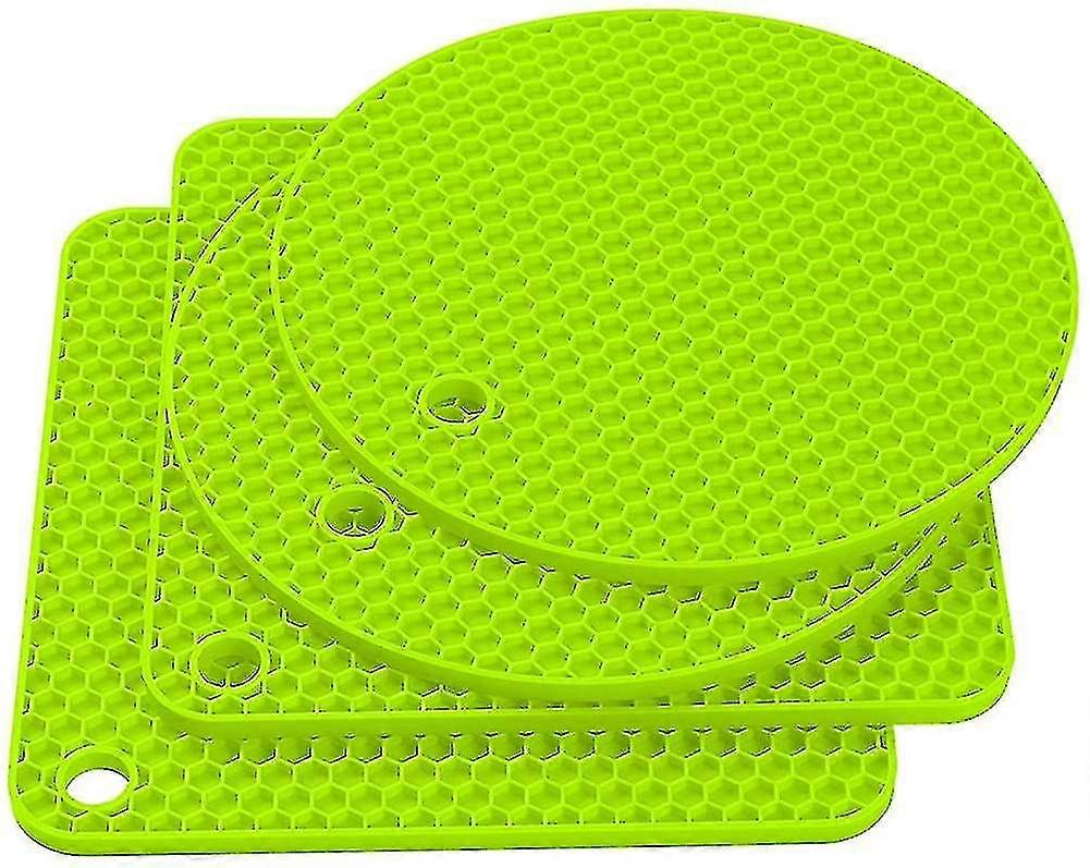 Silicone Trivet. 4 Pcs Of Multi-use Non-slip Heat-resistant Thermal Mats. To Open Jars