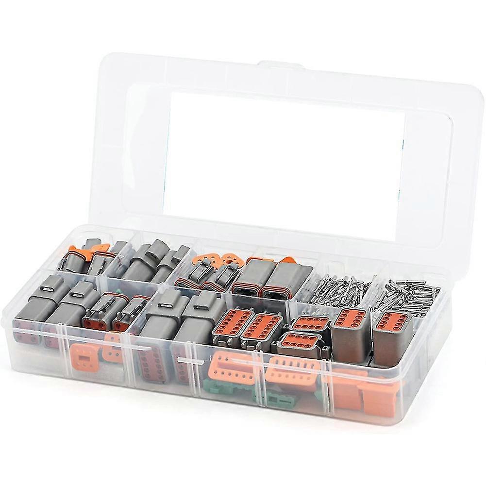 188pcs Deutsch Dt Gray Kit de conectores con 16 contactos sólidos en configuraciones de 2,3,4,6,8 y 12 pines, conectores automotrices Z